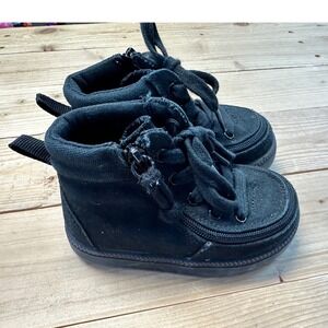 Billy Footwear Kids Classic High Top Black Canvas Zipper Sneakers Size 6 Toddler